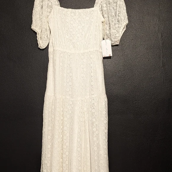 NEW! White Vintage Baby Doll Dress - Picture 5 of 9